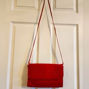 ❣️Vintage Red Leather Crossbody Purse